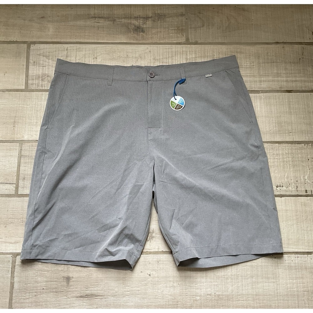 Travis Mathew Golf Shorts Mens Sz 42 Gray Beck Performance Chino Stretch Preppy‎